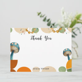 モダン カラフル ジオメトリック キノコ 感謝カード