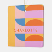 モダン カラフル ジオメトリック シェイプ オーダーメイド セラミックオーナメント (左)
