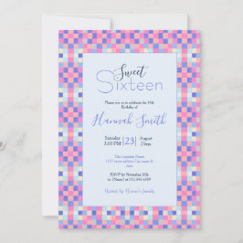 モダン カラフル ジオメトリック スクエア パターン 招待状