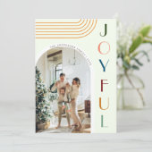 モダン カラフル ジョイフル アーチ ファミリー フォト クリスマス (スタンド正面)