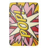 モダン カラフル タイポグラフィック ファン コミック ポップ バスマット (正面縦)