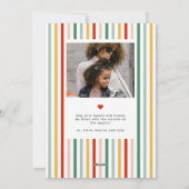 モダン カラフル タイポグラフィー フォト シーズンカード (裏面)