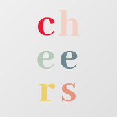 モダン カラフル チェアーズ ホリデー ウィンドウ クリング ウィンドウサイン (シート)