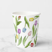 モダン カラフル チューリップ 紙コップ (裏面)