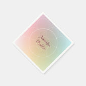 モダン カラフル テンプレート 手書き スクリプト スタンダードカクテルナプキン (角)