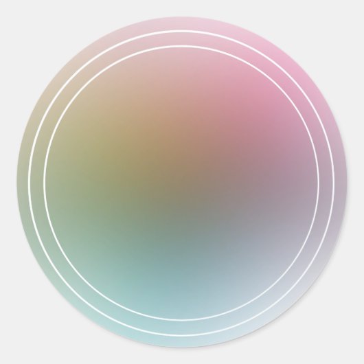 モダン カラフル トレンディ エレガント ブランク テンプレート ラウンドシール (正面)