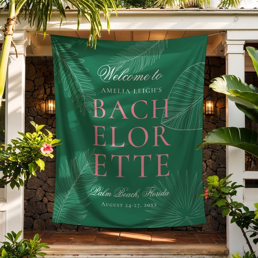 モダン カラフル トロピカル パームリーフ ブライズメイド タペストリー