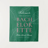 モダン カラフル トロピカル パームリーフ ブライズメイド タペストリー (正面)