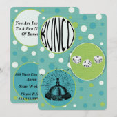 モダン カラフル ドット ブンコ 招待状 (正面/裏面)