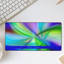 モダン カラフル パターン 水彩 ブルー