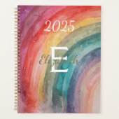 モダン カラフル パーソナライズ レインボー プランナー手帳 (正面)