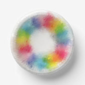 モダン カラフル ピンク 赤 黄 オレンジ 青 緑 ペーパーボウル (正面)