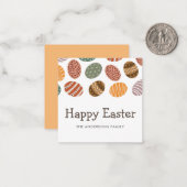 モダン カラフル フィエスタ イースター エッグ ノートカード (正面/裏面インサイチュ)