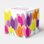 モダン カラフル フラワーパターン フェイバーボックス (裏面サイド)