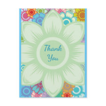 モダン カラフル フラワー オーダーメイド テキストまたはありがとうございます