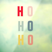 モダン カラフル ホー ホー ホー ホリデー ウィンドウ クリング ウィンドウサイン (シート3)