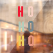 モダン カラフル ホー ホー ホー ホリデー ウィンドウ クリング ウィンドウサイン (シート2)