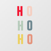 モダン カラフル ホー ホー ホー ホリデー ウィンドウ クリング ウィンドウサイン (シート)