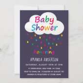 モダン カラフル ボーイ ベビーシャワー 招待状 (正面)