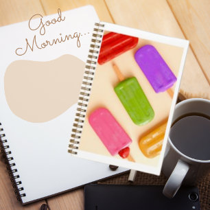 モダン カラフル ポップシクル パターン スパイラル ノートブック