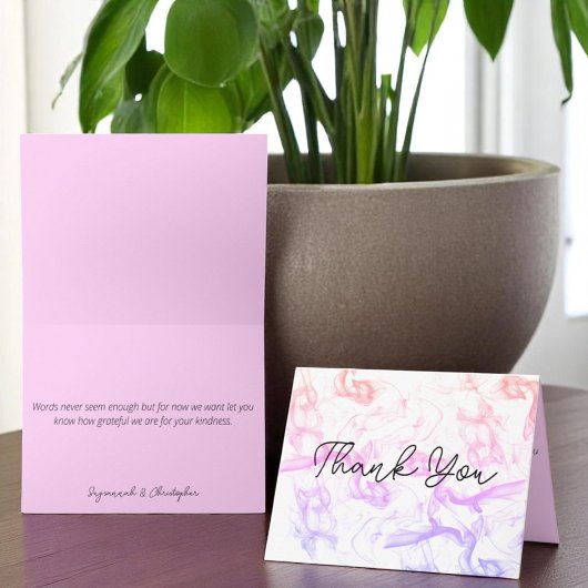 モダン カラフル レインボー ミスト インナーカラー ノートカード