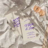 モダン カラフル レトロ ファン ファンキー ユニーク ウェディング 招待状