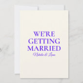 モダン カラフル レトロ ファン ファンキー ユニーク ウェディング 招待状 (裏面)