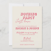 モダン カラフル レトロ ボールド ユニーク フォト ウェディング 招待状 (正面)