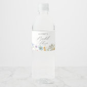 モダン カラフル ワイルドフラワー フラワーブライダルシャワー ペットボトルラベル (正面)