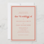 モダン カラフル ヴェローナ ウェディング インビテーション (正面)