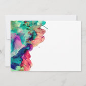 モダン カラフル 水彩 結婚式 2日前のお知らせ セーブザデート (裏面)