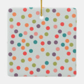 モダン&カラフルMerry Christmas Family Photo セラミックオーナメント (裏面)