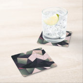 モダン – カラー数々のポリゴン紙コースター スクエアペーパーコースター (インサイチュ)