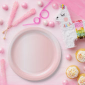 モダン カラー ピンク ローズゴールド おしゃれ テンプレート ペーパープレート (パーティー)