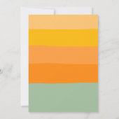 モダン カラー ブロック オレンジ ミント ブライダル シャワー 招待状 (裏面)