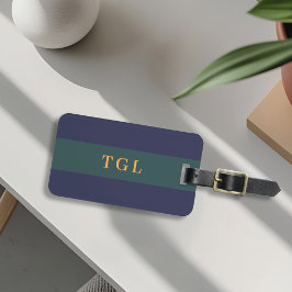 モダン カラー ブロック オーダーメイド モノグラム  luggage タグ