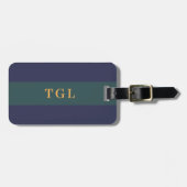 モダン カラー ブロック オーダーメイド モノグラム luggage Tag ラゲッジタグ (正面横)