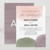 モダン ガーデン ウォーターカラー ウェディング インビテーション (正面/裏面)