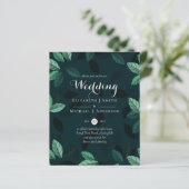 モダン ガーデン リーフ ウェディング 招待状 (予算対応) (スタンド正面)