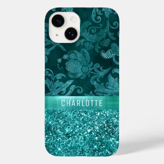 モダン ガーリー フラワー ギター柄 オリジナル Case-Mate iPhoneケース (裏面)