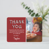 モダン キッズ フォト バースデー | サンクス カード (スタンド正面)