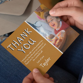 モダン キッズ フォト バースデー | サンクス カード