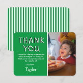 モダン キッズ フォト バースデー | サンクス カード (正面/裏面)