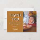 モダン キッズ フォト バースデー | サンクス カード (正面)
