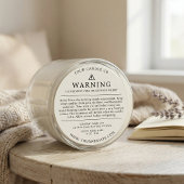 モダン キャンドル パッケージ 警告ラベル 白 ラウンドシール