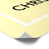 モダン《キリスト教》洗礼式や命名式日イベントパーティーウェルカムサイン ポスター (角)