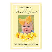 モダン《キリスト教》洗礼式や命名式日イベントパーティーウェルカムサイン