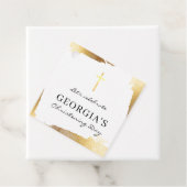 モダン《キリスト教》洗礼式や命名式金ゴールドフォイル交差歓迎サイン フェイバータグ (インサイチュ)