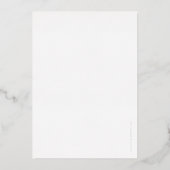 モダン《キリスト教》洗礼式や命名式金ゴールド箔クロスクラシック 箔招待状 (裏面)