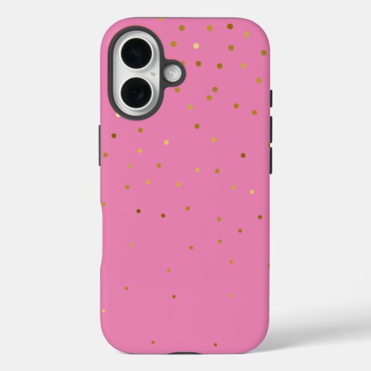 モダン ギャザー ゴールド ピンク Case-Mate iPhoneケース (裏面)